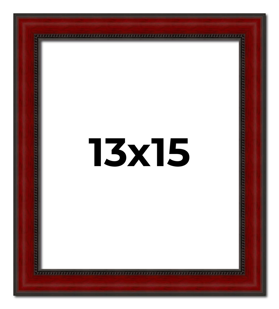 13x15 Weathered Picture Frame with UV-Resistant Acrylic & Acid Free Backing, Available in 5 Finishes - Black, Gold, Red, White, Natural